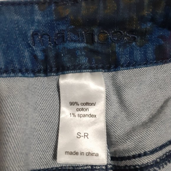 Maurices Women's Floral Print Mid Rise Jeans in Size S-R - Picture 6 of 8